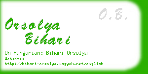 orsolya bihari business card